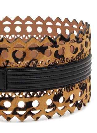 Detail View - Click To Enlarge - ALAÏA - Leopard Print Corset Belt