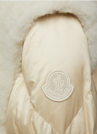  - MONCLER - Detachable Sleeve Belted Shearling Convertible Jacket