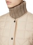 Detail View - Click To Enlarge - MONCLER - Cygne Removable Collar Quilted Jacket