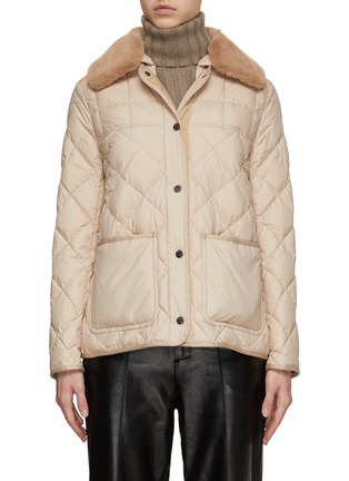 Main View - Click To Enlarge - MONCLER - Cygne Removable Collar Quilted Jacket