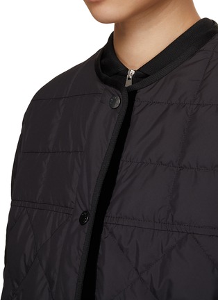 Detail View - Click To Enlarge - MONCLER - Removable Fur Collar Belted Jacket