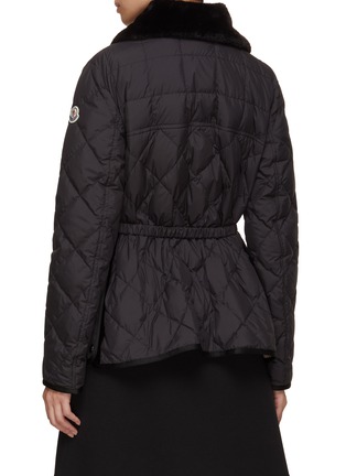 Back View - Click To Enlarge - MONCLER - Removable Fur Collar Belted Jacket