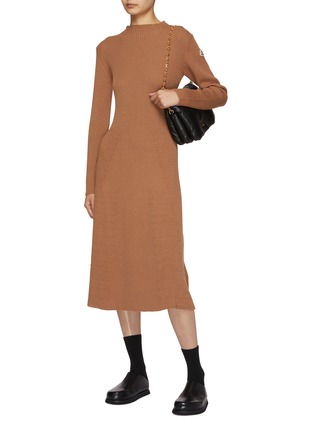 Figure View - Click To Enlarge - MONCLER - Rib Knit Midi Dress