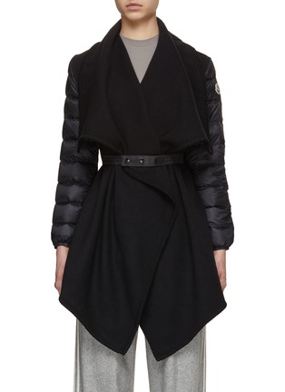 Main View - Click To Enlarge - MONCLER - Belted Quilted Sleeve Cape