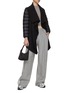 Figure View - Click To Enlarge - MONCLER - Belted Quilted Sleeve Cape