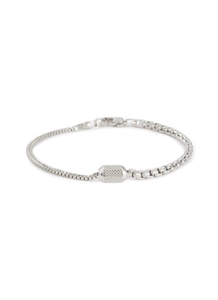 Main View - Click To Enlarge - TATEOSSIAN - Signature Hexade Box Rhodium-Plated Sterling Silver Bracelet
