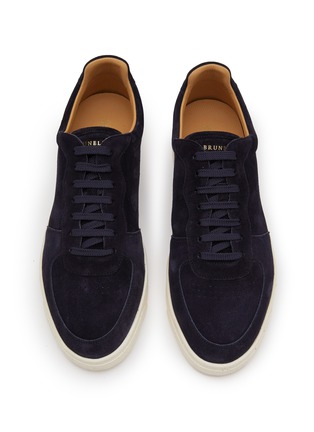 Detail View - Click To Enlarge - BRUNELLO CUCINELLI - Suede Low Top Sneakers