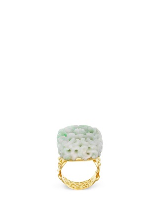 Main View - Click To Enlarge - SHAOO PARIS - Hand carved jadeite 18k yellow gold ring