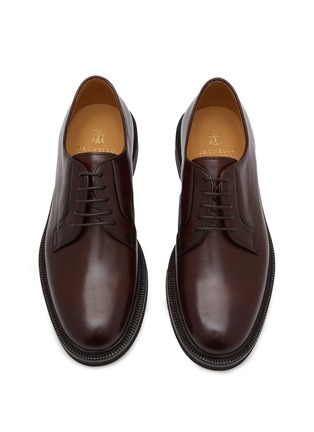 Detail View - Click To Enlarge - BRUNELLO CUCINELLI - Lace Up Leather Derbies
