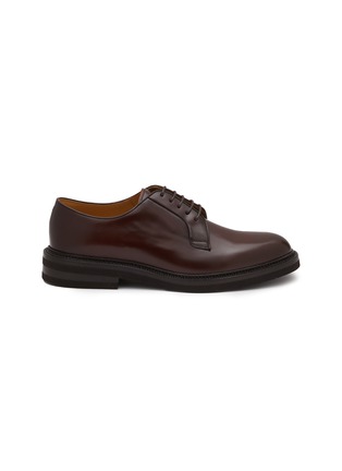 Main View - Click To Enlarge - BRUNELLO CUCINELLI - Lace Up Leather Derbies