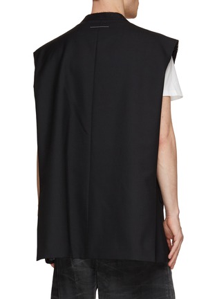 Back View - Click To Enlarge - MM6 MAISON MARGIELA - Single Breasted Blazer Vest