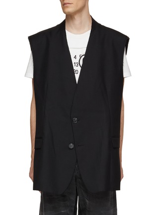Main View - Click To Enlarge - MM6 MAISON MARGIELA - Single Breasted Blazer Vest