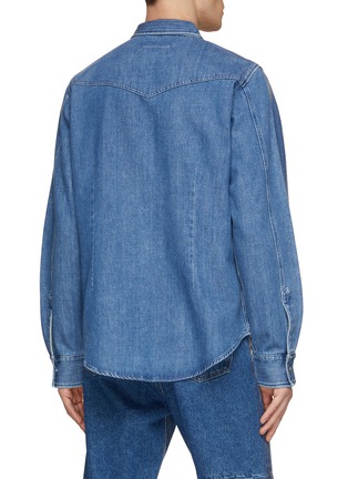 Back View - Click To Enlarge - MM6 MAISON MARGIELA - Front Coating Denim Shirt