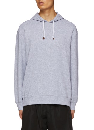 Main View - Click To Enlarge - BRUNELLO CUCINELLI - Cotton Nylon Blend Drawstring Hoodie