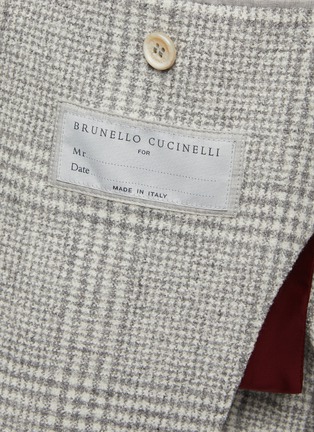  - BRUNELLO CUCINELLI - Deconstructed Plaid Wool Silk Cashmere Blazer