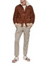 Figure View - Click To Enlarge - BRUNELLO CUCINELLI - Shearling Bomber Jacket
