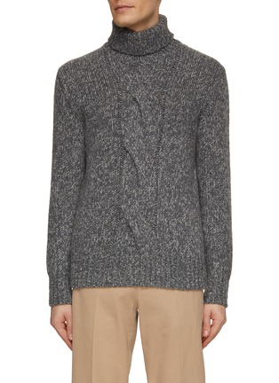 Main View - Click To Enlarge - BRUNELLO CUCINELLI - Turtleneck Chunky Cashmere Knit Sweater