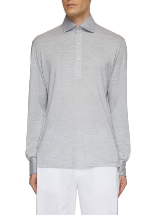 Main View - Click To Enlarge - BRUNELLO CUCINELLI - Silk Cotton Polo Shirt