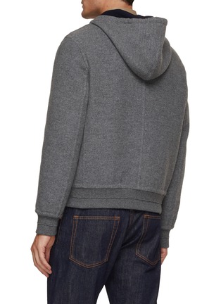 Back View - Click To Enlarge - BRUNELLO CUCINELLI - Reversible Hooded Cashmere Bomber Jacket