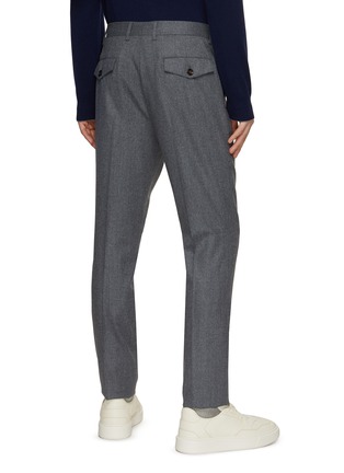 Back View - Click To Enlarge - BRUNELLO CUCINELLI - Pleated Flannel Pants