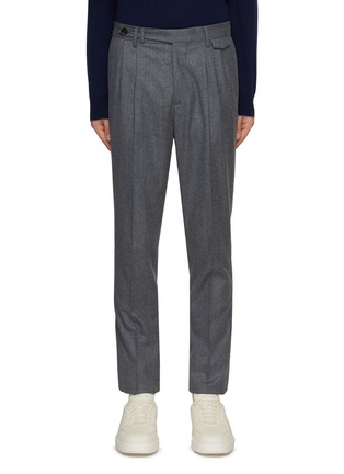 Main View - Click To Enlarge - BRUNELLO CUCINELLI - Pleated Flannel Pants