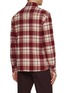 Back View - Click To Enlarge - BRUNELLO CUCINELLI - Spread Collar Plaid Western Shirt