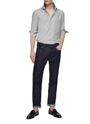 Figure View - Click To Enlarge - BRUNELLO CUCINELLI - Cotton Cashmere Blend Shirt