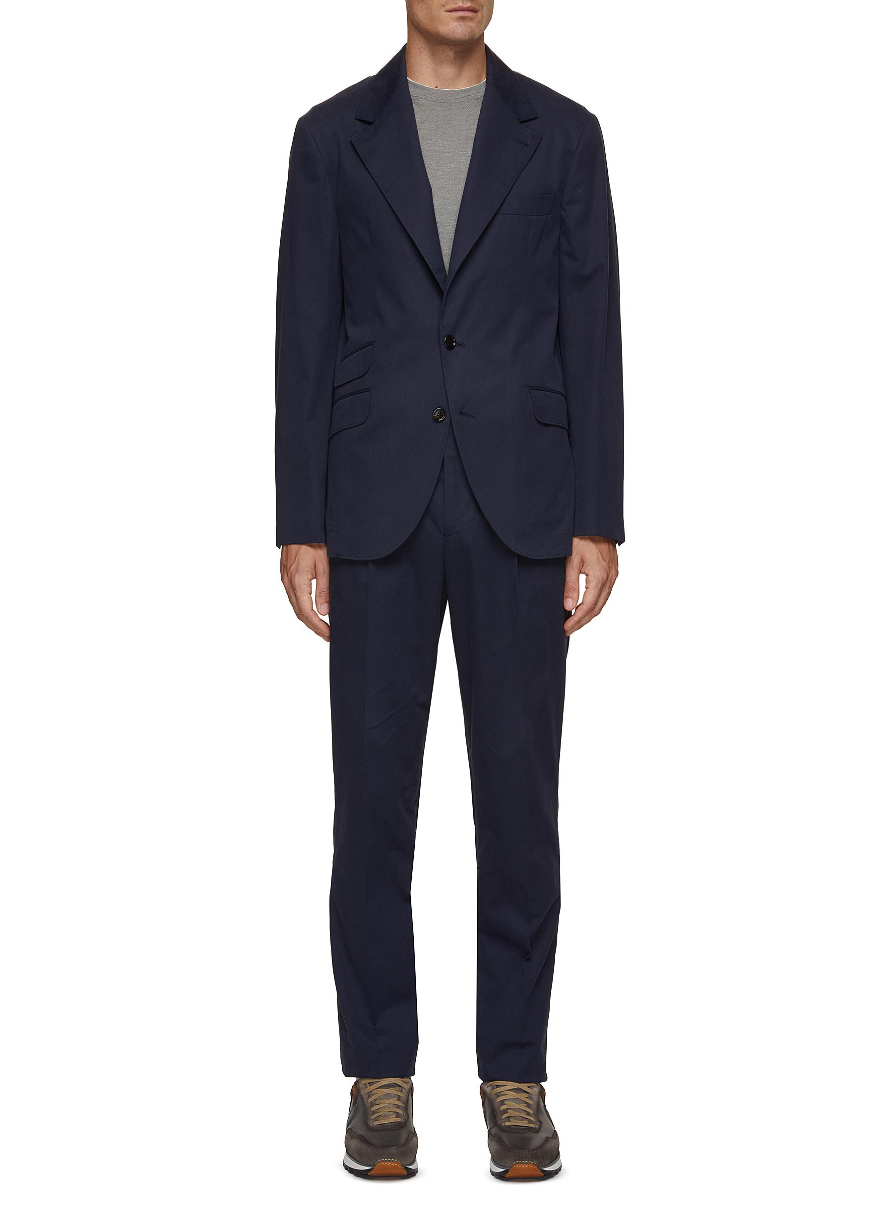 Notch Lapel Cashmere Blend Suit