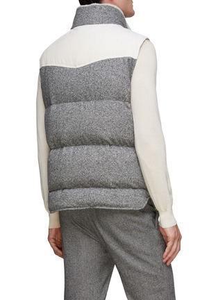 Back View - Click To Enlarge - BRUNELLO CUCINELLI - Padded Wool Cashmere Blend Vest
