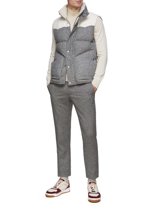 Figure View - Click To Enlarge - BRUNELLO CUCINELLI - Padded Wool Cashmere Blend Vest