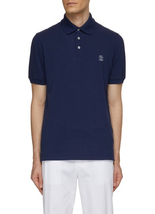 Main View - Click To Enlarge - BRUNELLO CUCINELLI - Logo Embroidery Polo Shirt