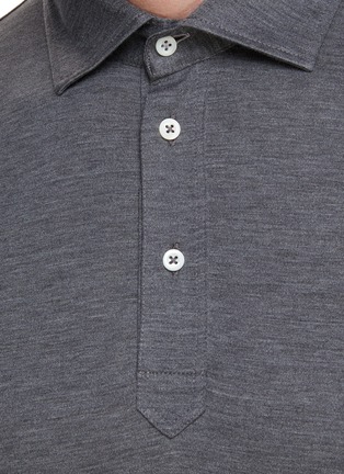  - BRUNELLO CUCINELLI - Silk Cotton Blend Layered Polo Shirt