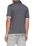 Back View - Click To Enlarge - BRUNELLO CUCINELLI - Silk Cotton Blend Layered Polo Shirt