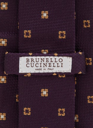 Detail View - Click To Enlarge - BRUNELLO CUCINELLI - Micro Floral Embroidered Tie