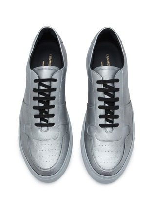 Detail View - Click To Enlarge - COMMON PROJECTS - BBall Classic Metallic Leather Sneakers