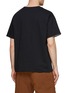 Back View - Click To Enlarge - BOTTEGA VENETA - Double Layer Striped Lining Cotton T-Shirt
