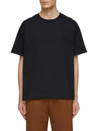 Main View - Click To Enlarge - BOTTEGA VENETA - Double Layer Striped Lining Cotton T-Shirt