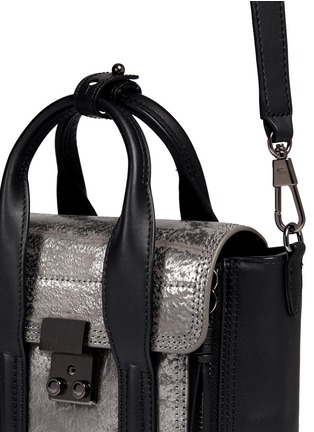 Detail View - Click To Enlarge - 3.1 PHILLIP LIM - 'Pashli' mini contrast leather satchel