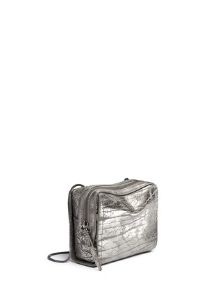 Front View - Click To Enlarge - 3.1 PHILLIP LIM - 'Soleil' mini double chain metallic leather crossbody bag