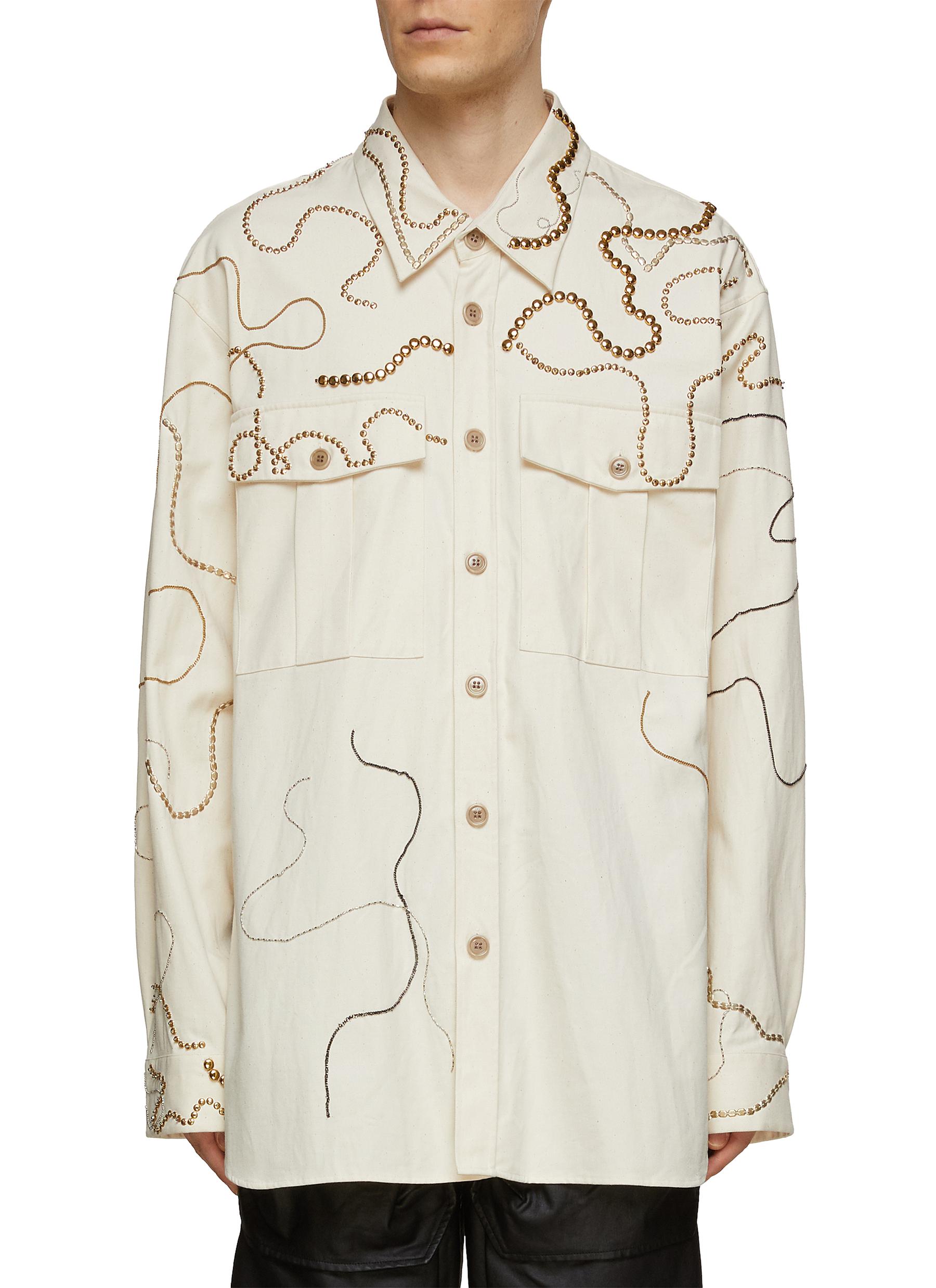 Dries van store noten embroidered sweatshirt