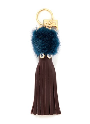 Main View - Click To Enlarge - SOPHIE HULME - 'Mrs Jones' mink fur and leather squid keyring