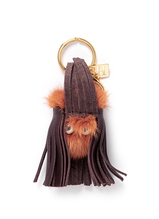 Main View - Click To Enlarge - SOPHIE HULME - 'Bianca' mink fur pompom monster keyring