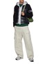 Figure View - Click To Enlarge - MONCLER - Shiny Logo Armband Puffer Cardigan