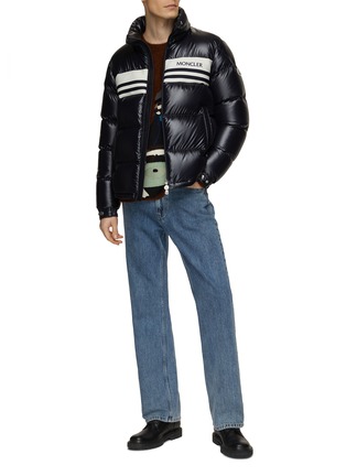 Figure View - Click To Enlarge - MONCLER - Contrast Knitted Band Puffer Jacket