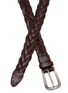 Detail View - Click To Enlarge - BRUNELLO CUCINELLI - Braided Scratched Leather Belt