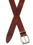 Detail View - Click To Enlarge - BRUNELLO CUCINELLI - Bark Effect Leather Belt