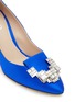 Detail View - Click To Enlarge - RODO - Lotus 80 Crystal Embellished Satin Pumps