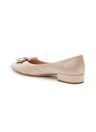  - RODO - Lotus Crystal Embellished Satin Ballerina Flats
