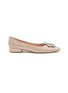 Main View - Click To Enlarge - RODO - Lotus Crystal Embellished Satin Ballerina Flats