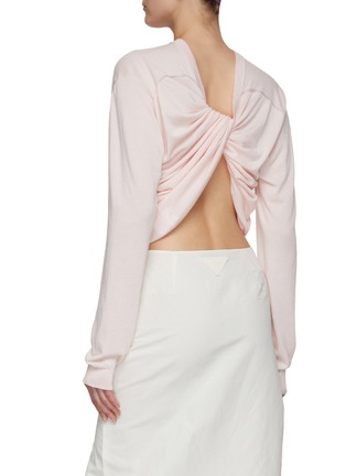 Back View - Click To Enlarge - N°21 - Knot Back Cotton Knit Sweater